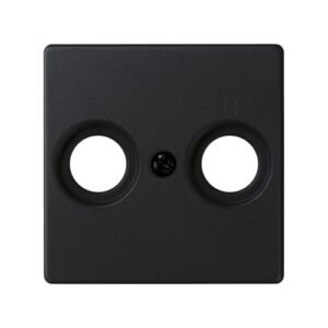 Placa para tomas inductivas de R-TV negro mate Simon 82 Concept