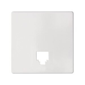 Placa para tomas telefónicas con conectores RJ11 y RJ12 blanco mate Simon 82 Concept