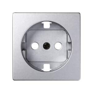 Conjunto semi-montado de base de enchufe schuko 16 A 250V~ con sistema de emb. a tornillo aluminio Simon 82 Concept