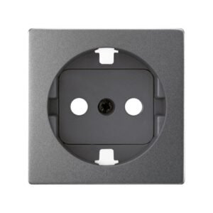 Conjunto semi-montado de base de enchufe schuko 16 A 250V~ con sistema de emb. a tornillo titanio Simon 82 Concept
