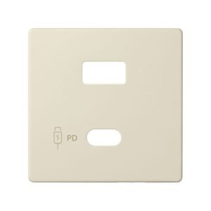 Placa para cargador USB A+C Quickcharge marfil Simon 82