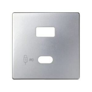 Placa para cargador USB A+C Quickcharge aluminio mate Simon 82