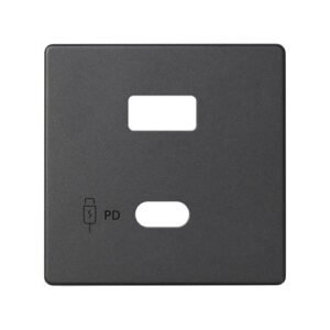 Placa para cargador USB A+C Quickcharge grafito Simon 82