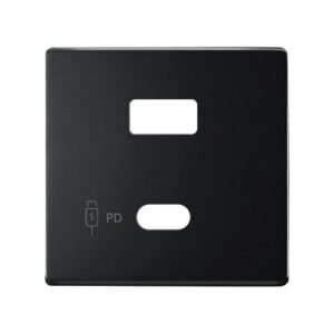 Placa para cargador USB A+C Quickcharge negro mate Simon 82 Concept