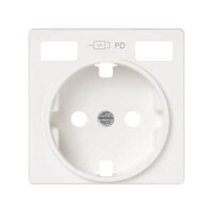 Tapa base enchufe schuko con 2 USB C+C blanco mate Simon 82