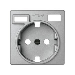Tapa para la base de enchufe schuko con 2 cargadores USB A + C 10,5W aluminio Simon 82