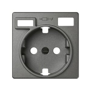 Tapa para la base de enchufe schuko con 2 cargadores USB A + C 10,5W titanio Simon 82 Concept