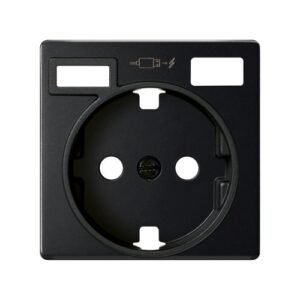 Tapa para la base de enchufe schuko con 2 cargadores USB A + C 10,5W negro mate Simon 82 Concept
