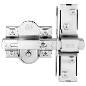 Conjunto de seguridad misma clave formada por un Cerrojo FAC (946 UVE o 446 UVE magnet) y bombillo RK igualado.