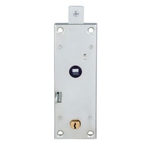 Cerradura FAC para garajes con cilindro exterior e interior. Diseñada para posición vertical.