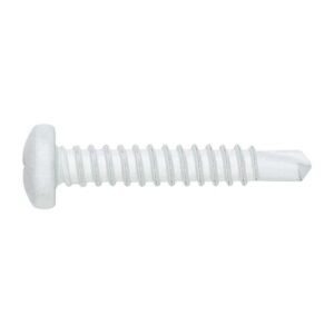 DIN-7504-N HP B [CP] Tornillo autotaladrante de cabeza alomada. Pintado blanco. Huella PH