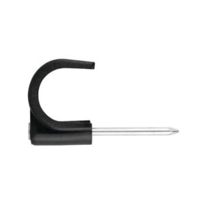 GR-NY N [CP] Fijaciones para cables. Grapilla de nylon con clavo de acero zincado. Negra