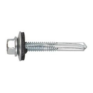AUTO + ARVUL [CP] Tornillo para viga autotaladrante con cabeza hexagonal. Tornillo con arandela vulcanizada de acero-EPDM