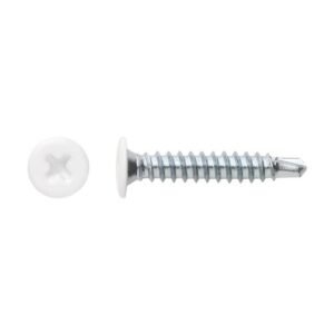 BCP CB [CP] Tornillo autotaladrante de cabeza extraplana y huella PH. Cabeza lacada blanca. Huella PH