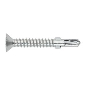 ATA [CP] Tornillo autotaladrante con broca de dos alas, cabeza avellanada. Zincado. Huella TX