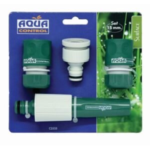 Set de conectadores 15 mm. y lanza PVC - Gama "ABS" Cartón | C2535