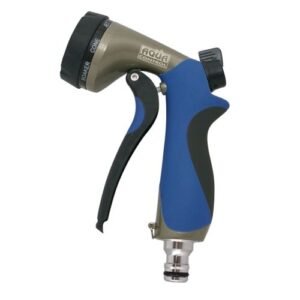 Pistola metal y caucho con 7 formas de riego - Gama "Bimateria"