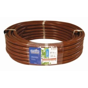 Tubería Ø 16 mm. de polietileno color marrón - 25 m. - goteros integrados cada 35 cm. | C4358