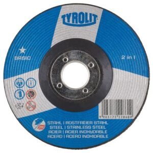 Tyrolit Discos de desbaste 2in1 para acero y acero inoxidable 150 x 4 #27C 150x4x22,23 A30Q-BF