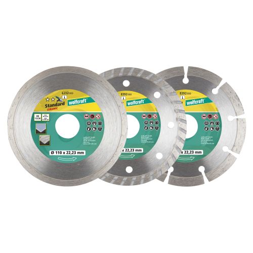 Set de 3 discos diamantados de corte